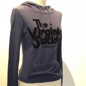 New Women MOUSSY Statement Hoodie Space Blue S